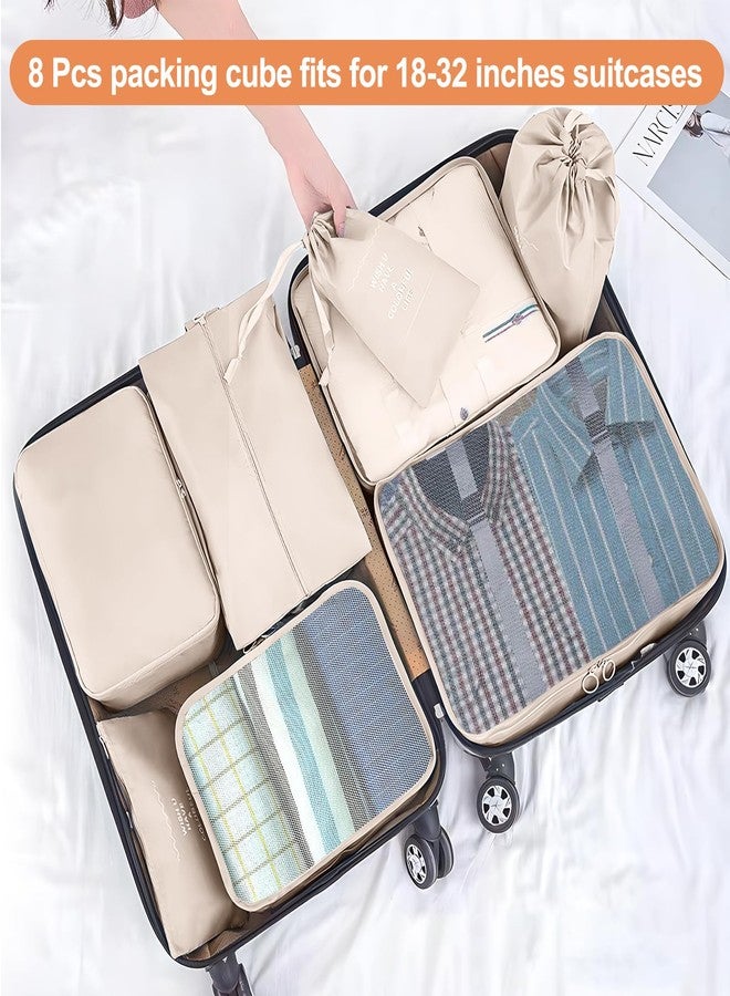YEEYAA Packing Cubes for Travel - 8 Set Luggage Organizer Bags for Family, Mesh Breathable Travel Packing Cubes for Suitcases Durable Travel Essentials Bags Set - Image 2